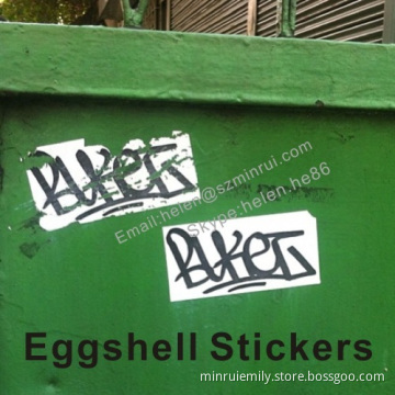 Breakable Eggshell Sticker For Arts Graffiti,self Destructive Vinyl Egg Shell Labels 